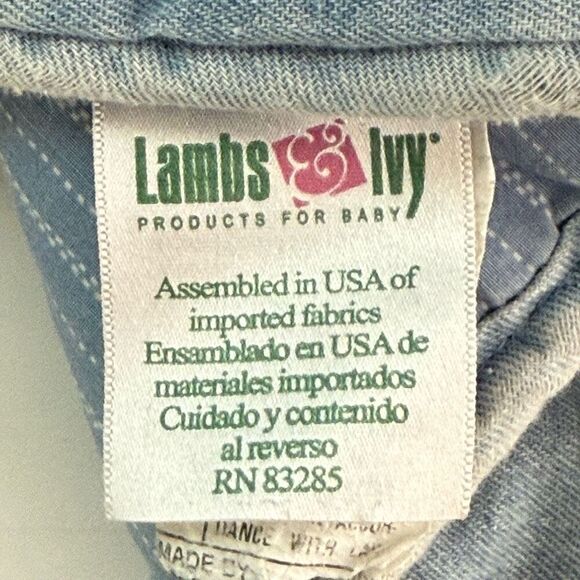 Lambs & Ivy Vintage Sports Theme Embroidered Baby Comforter Tapestry 33” x 40” - Picture 10 of 13